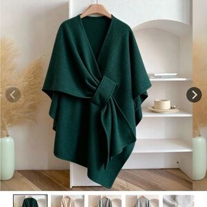 Elegant Green Poncho